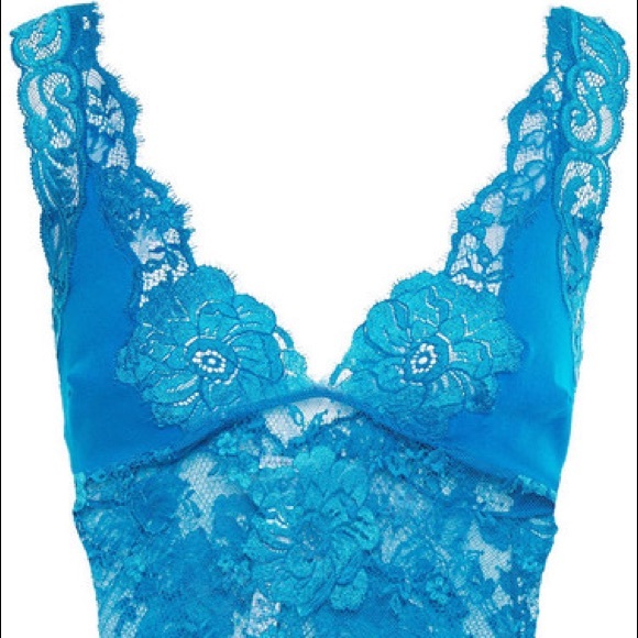 LA PERLA Desert Rose Leavers lace&silk chemiseNWOT - Picture 2 of 10